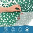 thumbnail image 4 of Yayeee Kitchen Valance Rod Pocket 54" x 18" Living Room Window Curtain, Green and White Pattern, 4 of 6