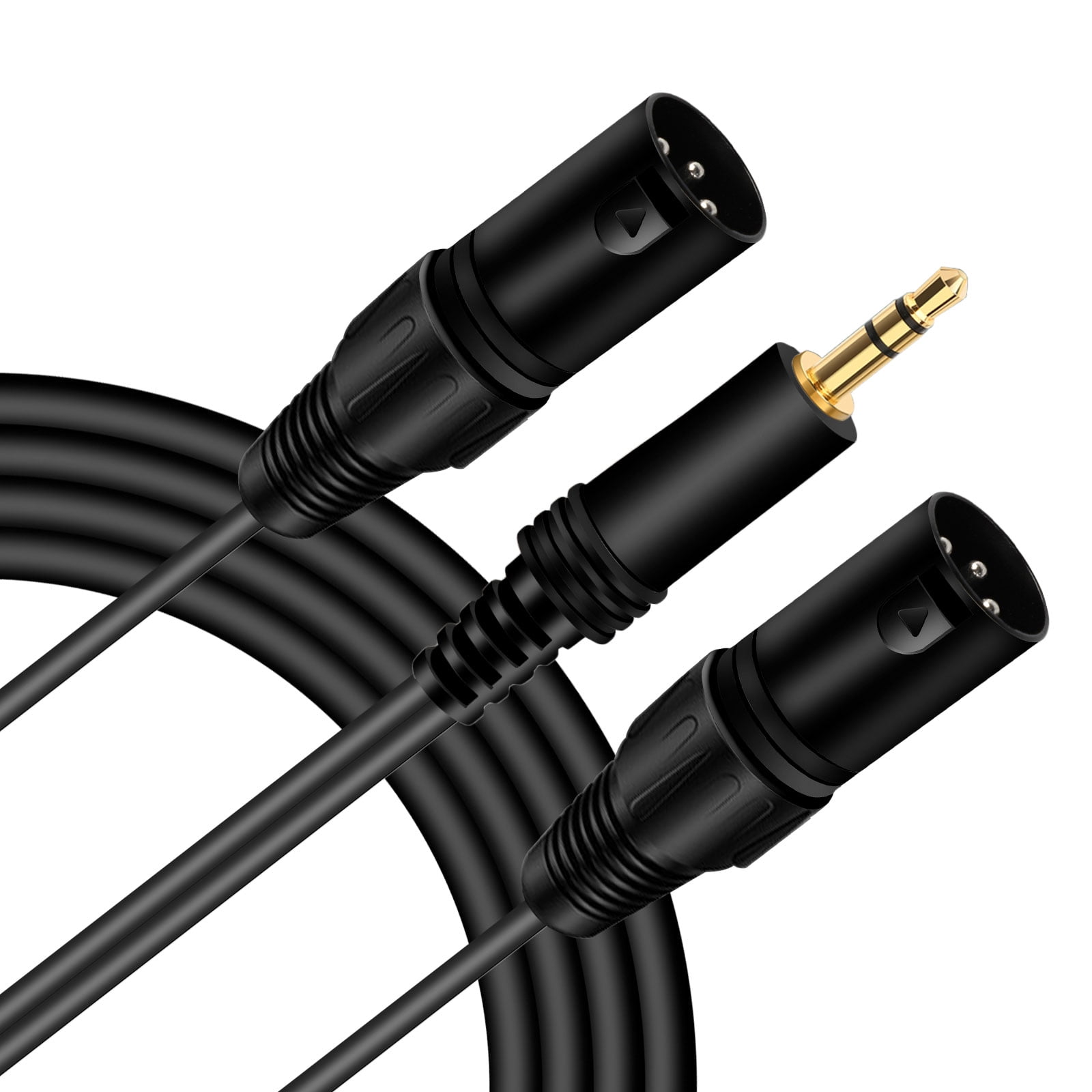 1 8 Inch 3 5mm Trs Stereo To Dual Xlr Female Male Y