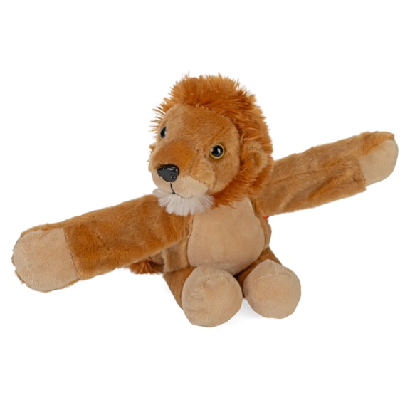 Wild Republic Huggers Lion, Stuffed Animal, 8 Inches, Slap Bracelet, Plush Toy, Fill is Spun Recycled Water Bottles