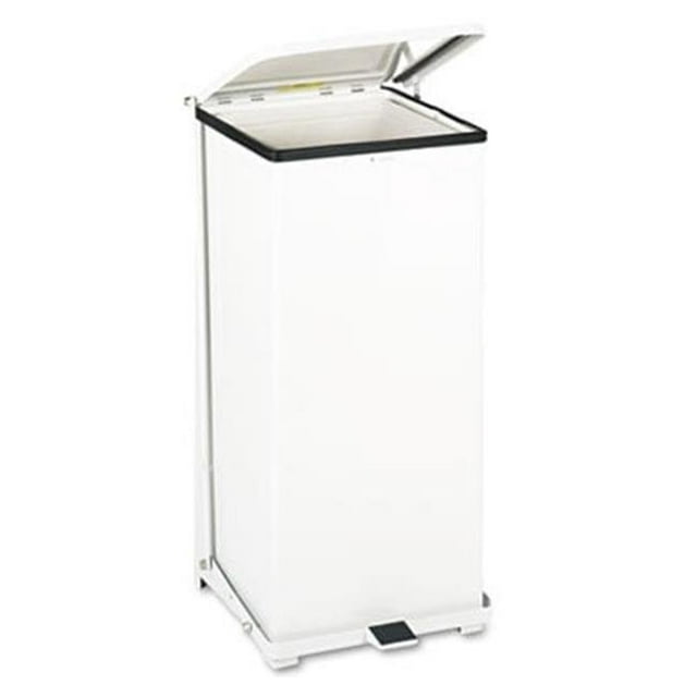 Defenders Biohazard Step Can Square Steel 24 gal White