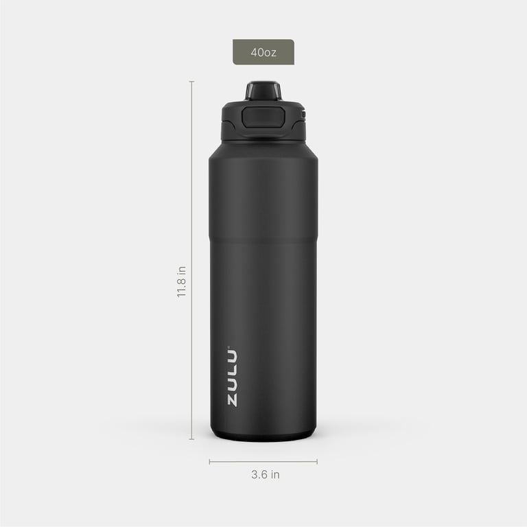 ZULU Powerfill 40oz Stainless Steel Water Bottle, Black photo 4