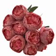 thumbnail image 7 of 10 Head Simulation Flower Bouquet For Home Decor For Weddings Light Blue Dark Rosy Rosy Red Decorative Arrangement, 7 of 7