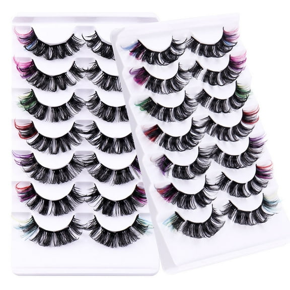Toyvian 7 Pairs Eyelash Extensions Black Faux Fiber Creative Design for Women