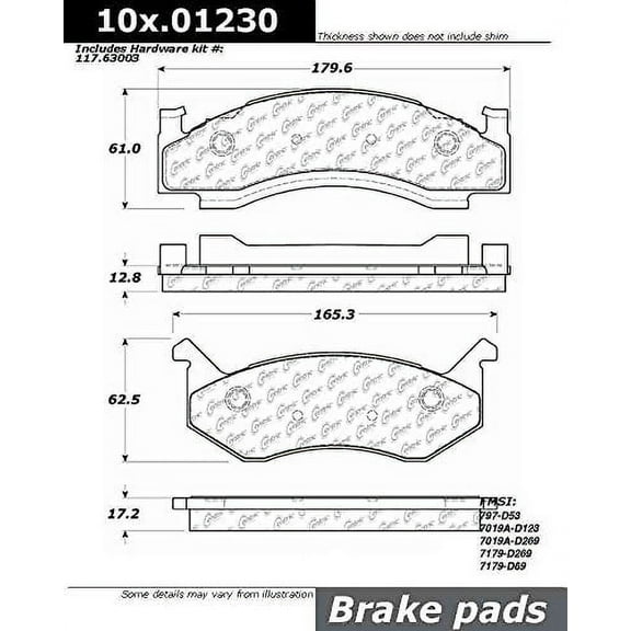 Centric Parts 106.01230 Front Brake Pad