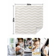 thumbnail image 5 of Cloth Napkins 1 Piece - 20x20 Inches, Cream Moire Washable Reusable Table Napkins, Water Ripple Stripe Farmhouse Soft & Absortbent Dining Napkin for Party Wedding Hotel Restaurant, 5 of 8