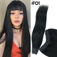 thumbnail image 2 of HAIRRO Clip In Hair Extensions V Shape U Part One Piece Clip in Remy Real Human Hair Extensions 3/4 Full Head, 2 of 8