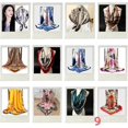 thumbnail image 1 of 35 * 35 英寸 大号丝绸缎面方巾 12 件缎面头巾 新款仿真丝方巾 印花丝绸丝巾 缎面大号披肩围巾, 1 of 8