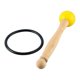 thumbnail image 4 of 2024 Singing Bowl Mallet Wood Handle Rubber Head Clear Beautiful Sound Percussion Stick with Rubber Ring Yellow, 4 of 5