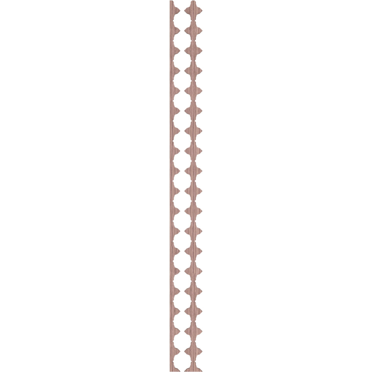 Ekena Millwork 94"H x 1/4"T Pandora Adjustable Wood Decorative Slat Wall Panel Kit, Walnut (contains 16 Slats + 1 Straight Edge Starter Slat)