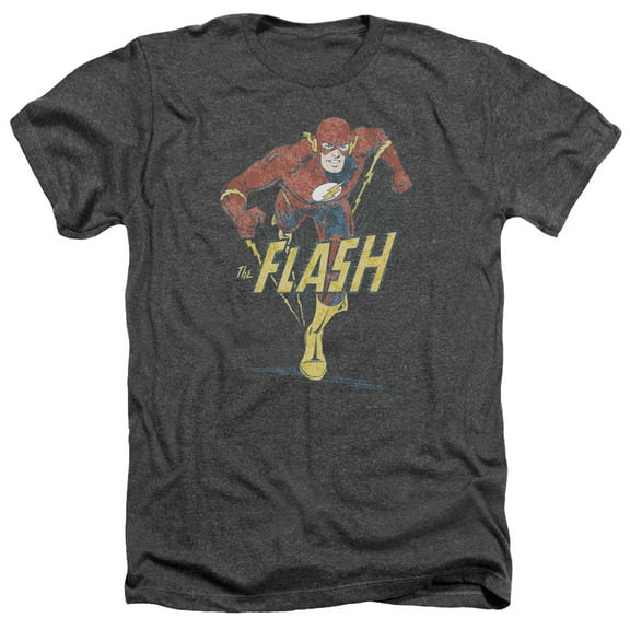Dc Flash - Desaturated Flash - Heather Short Sleeve Shirt - Large