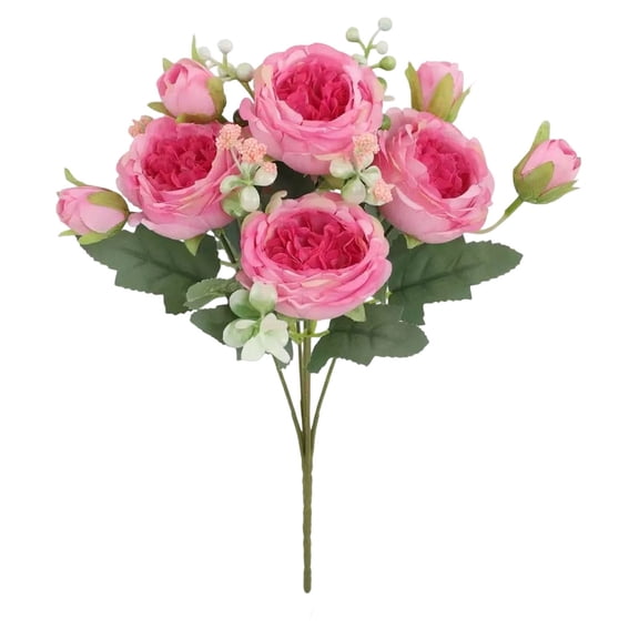 Clearance Artificial flowers under $1,5 Heads Artificial Roses Bouquet Rose Bunch Rose For Centerpiece Table Wedding Home Decor