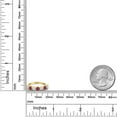 thumbnail image 3 of Gem Stone King 18K Yellow Gold Plated Silver Set with Moissanite Anniversary Ring for Women (1.09 Cttw, Gemstone Birthstone, Size 5) (Size 5), 3 of 4