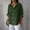 Green-a, variant on Women’s Button V-Neck T-Shirt Lace Patchwork Capris Sleeve Tops Summer Lightweight Blouses