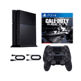 thumbnail image 1 of Sony PlayStation 4 (PS4) 500GB Console Bundle with Call of Duty: Ghosts & 2 RetroFam Wireless Controllers - Black (Refurbished), 1 of 6
