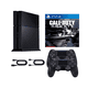 thumbnail image 1 of Sony PlayStation 4 (PS4) 1TB Console Bundle with Call of Duty: Ghosts & 2 RetroFam Wireless Controllers - Black (Refurbished), 1 of 6