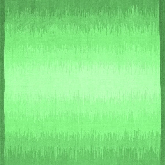 Ahgly Company Indoor Square Abstract Emerald Green Contemporary Area Rugs, 4' Square