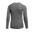 thumbnail image 3 of Men's Athletic Long Sleeve Compression Shirts Base-Layer Quick Dry Workout T Shirts Football Running Tops Gray Size M, 3 of 3