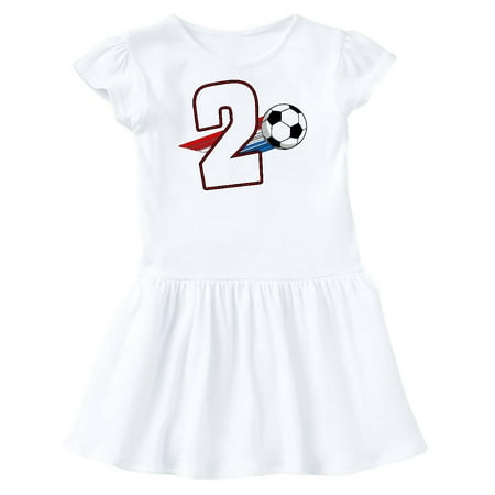 

Inktastic Second Birthday Soccer Gift Toddler Girl Dress