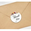 thumbnail image 3 of Darling Souvenir 45 Pcs White Round Floral Thank You Stickers DIY Envelope Seals-1.6 Inches, 3 of 4