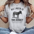 thumbnail image 2 of All I Need is This Donkey Vintage Animal T-shirt Sizes S-5XL, 2 of 5