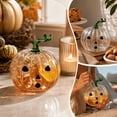 thumbnail image 6 of Halloween Pumpkin Glass Cup, Beverage Serving with Lid, Glass, for Party Tables and Home Bars, Pumpkin-Face Shaped Glass Design, Lidded Tumbler, 6 of 6