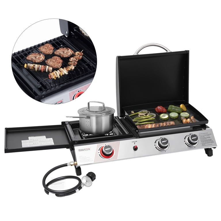 Royal Gourmet PD1305H 3-Burner Gas Griddle with Side Burner photo 1