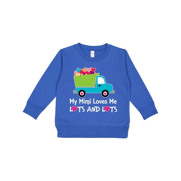 Inktastic Mimi Loves Me Grandson Truck Toddler Sweatshirt