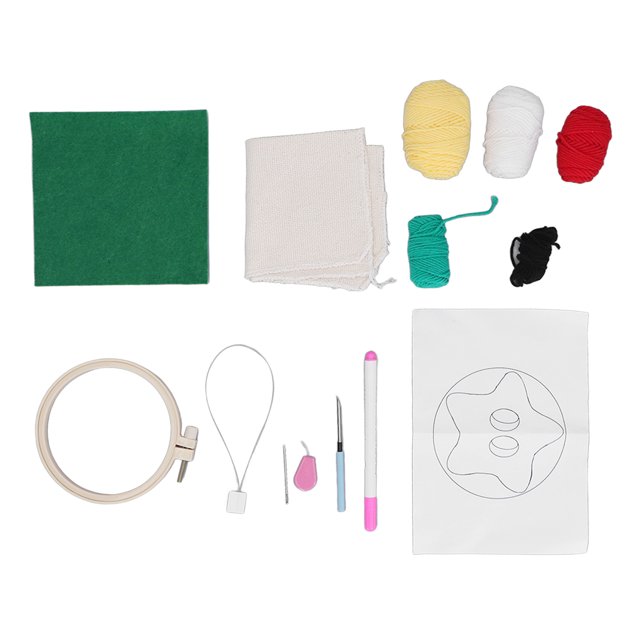 Kit de bordado de estrellas de Navidad, punzón de dibujo, Kit de Bordado de lana de colores para principiantes, manualidades para niños, regalos