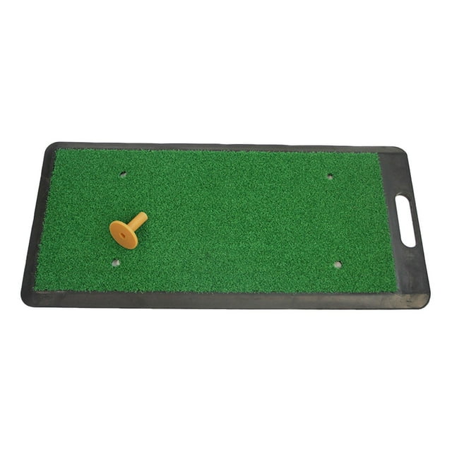 Estera para golpear Golf, estera de práctica de Golf, césped realista, fondo antideslizante, Golf portátil con mango