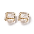 thumbnail image 3 of 50pcs Transparent Acrylic Beads Golden Metal Enlaced Rhombus Clear 18x14.3x9mm Hole: 1.5mm, 3 of 3