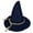 Dark Blue, variant on Witch Wizard Hat for Adults Halloween Felt Pointed Cone Hat Vintage Scarecrow Costume Accessory for Women Men