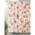 thumbnail image 2 of Fall Shower Curtain Maple Leaves Shower Curtains for Bathroom Thanksgiving Decor, Waterproof Polyester Shower Curtain Set with Hooks, Standard Size 72" x 72" Leaf Branches, 2 of 6