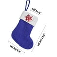 thumbnail image 3 of Christmas Decoration Mini Christmas Stockings Knit Embroidered Snowflake Xmas Stockings Christmas Stocking Hanging Stockings For Family Children's Candy Gift Bag Stocking Gift Bag Blue, 3 of 7