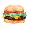 thumbnail image 2 of Watercolor All Dressed Cheeseburger Poster Print by Atelier B Art Studio, 2 of 2