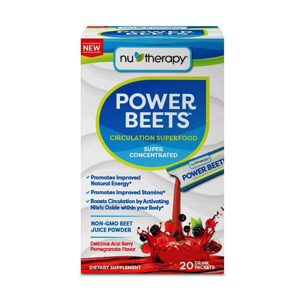 NuTherapy Power Beets Stick Packs, Acai Berry Pomegranate, 20 count