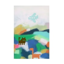 Trademark Fine Art June Erica Vess  Pixel Land I Canvas Wall Art