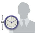 thumbnail image 6 of Infinity Instruments Retro Round Veri Peri Periwinkle Metal 9.5-inch Analog Wall Clock, 6 of 6