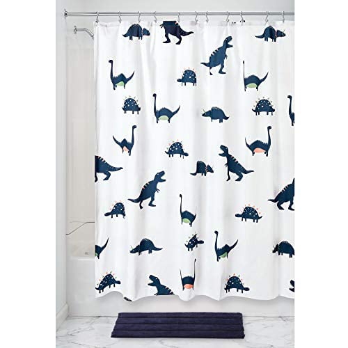 Idesign Fabric Dinosaur Shower Curtain, Dino Shower Curtain