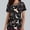 A61 Orange, variant on Halloween Bat Moon Print Women's Scrub Tops Criss-Cross V-Neck Nursing Shirts with Pockets Short Sleeve Medical Uniform Spooky Healthcare Workwear