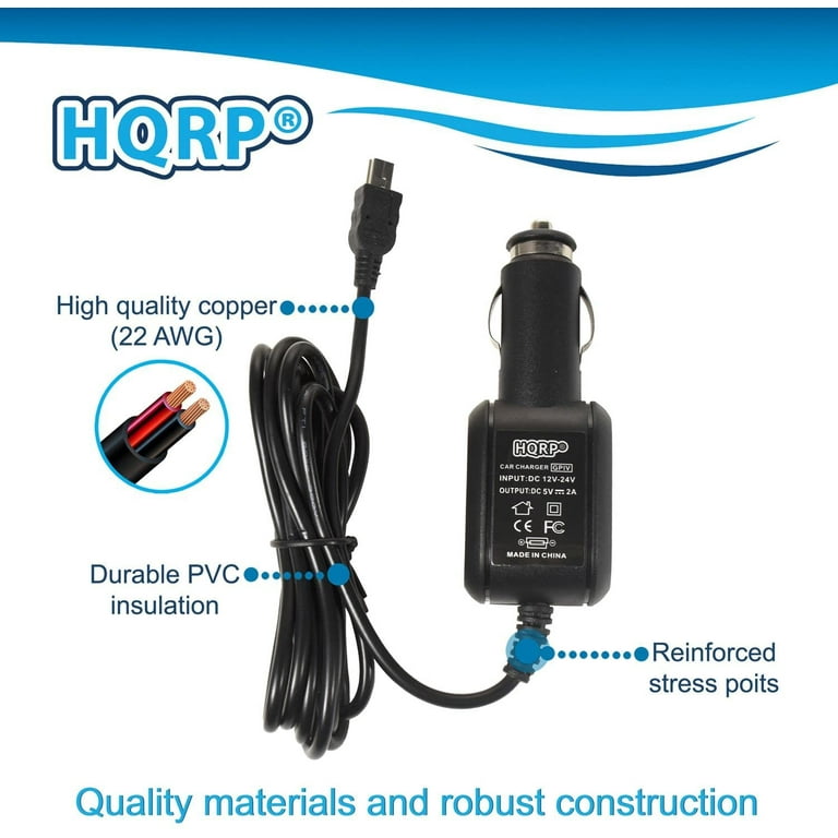 HQRP Car Charger / 12V DC Adapter for GoPro HERO3 / HERO 3 / HERO4 / HERO 4  Black / Silver / White Edition CHDHX-301 / CHDHN-301 / CHDHE-301 / 