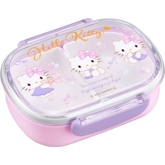Pink Hello Kitty Lunch (Bento) Box from Japan that Women will Love with 2 Compartments