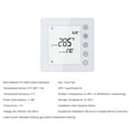 thumbnail image 4 of TFixol 16A Thermostat de Chauffage Électrique Écran Tactile Thermostat de Chauffage Numérique Semaine Programmable Intelligent Temperature Controller Anti-Gel Économie d'Énergie avec Capteur Externe pour le Bureau à Domicile de l'École H, 4 of 7