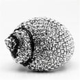 thumbnail image 3 of Luxe Jewelry Designs Women's High Polished Stainless Steel Snail Shell Shaped Ring with Crystals -, 3 of 4