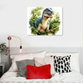 thumbnail image 4 of Nawypu Dinosaur Room Decor for Bedroom Kitchen Bathroom Painting Wall Art Print Poster, Lovely Baby Boy Touching Trex Dinosaur in The Forest Canvas Art Home Office Apartment Decor for Teens Kids, 4 of 4