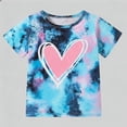 thumbnail image 6 of RMGVDSD Girls Summer Outfits 2 Piece Short Set Graphic Heart Print T-Shirt Short Sleeve Tops And Shorts Set Soft Cute Clothing For Little Big Girls 6-7 Years, 6 of 7