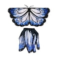 thumbnail image 1 of Conjunto de disfraz de mariposa para niños, atuendo de fiesta para carnavales, cumpleaños informales, Navidad Azul, 1 of 9