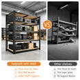 thumbnail image 3 of ZEUKMXOO 78"H Heavy Duty Storage Shelves, 5-Tier Adjustable Garage Shelving Unit with Dual-Sided Pegboard, Industrial Metal Rack for Warehouse, Basement, Kitchen & Pantry Organization, 3 of 9