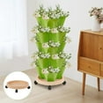 thumbnail image 4 of Stackable Planter Tray Movable Base for Strawberry Pots Vertical Gardening Plant Container Hydroponic Sy Indoor Outdoor Garden Greenhouse Balcony Farming, 4 of 5