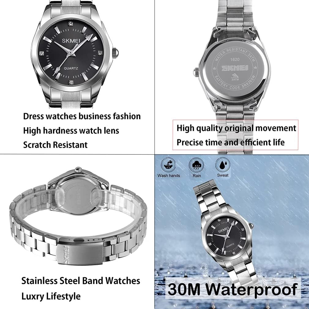Watches for Women Ladies Female Fashion Waterproof Dress Business Stainless Luxury Classic Analog Quartz Simple Wife Gifts Wrist Watch