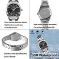 thumbnail image 4 of Watches for Women Ladies Female Fashion Waterproof Dress Business Stainless Luxury Classic Analog Quartz Simple Wife Gifts Wrist Watch, 4 of 12